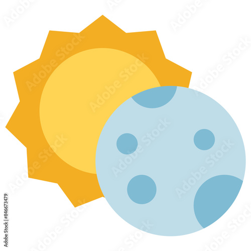 lunar eclipse flat icon