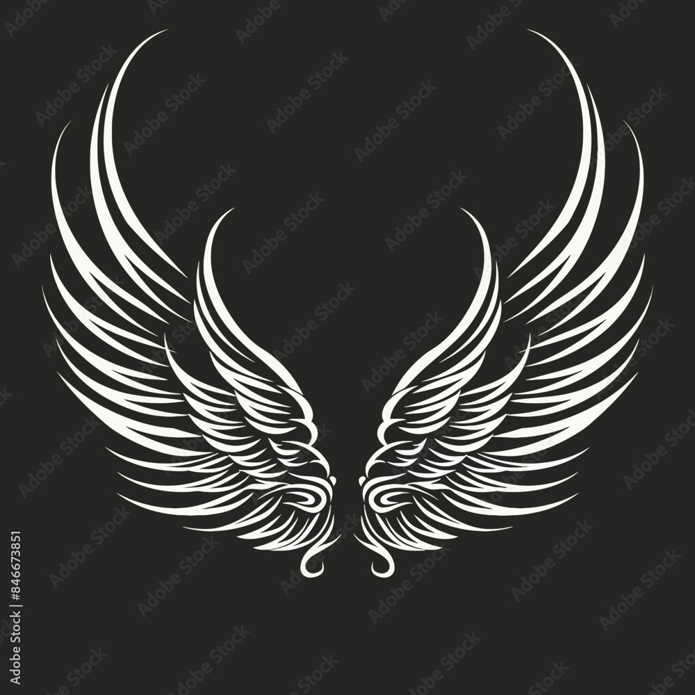 Fototapeta premium tribal vector wings isolated