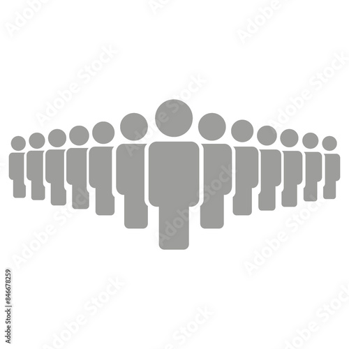 Wallpaper Mural Flat illustration. Avatar, user profile, gender neutral silhouette. Gray icon of thirteen gender neutral people. Suitable for social media profiles, icons, screensavers and as a template... Torontodigital.ca