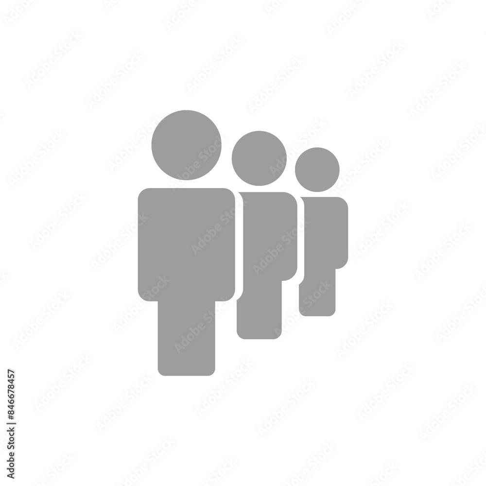 Flat illustration. Avatar, user profile, gender neutral silhouette. Gray icon of three people standing in line. Suitable for social media profiles, screensavers and as a template... Flat illustration. Avatar, user profile, gender neutral silhouette. Gray icon of three people standing in line. Suitable for social media profiles, screensavers and as a template...