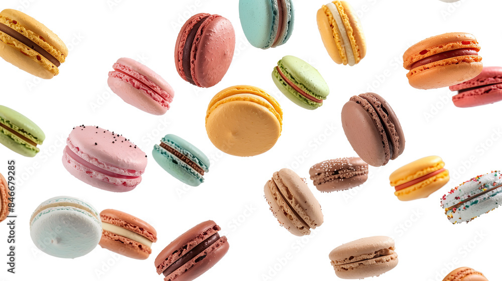 custom made wallpaper toronto digitalFlying colorful cookies on a transparent background