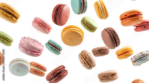 Wallpaper Mural Flying colorful cookies on a transparent background Torontodigital.ca