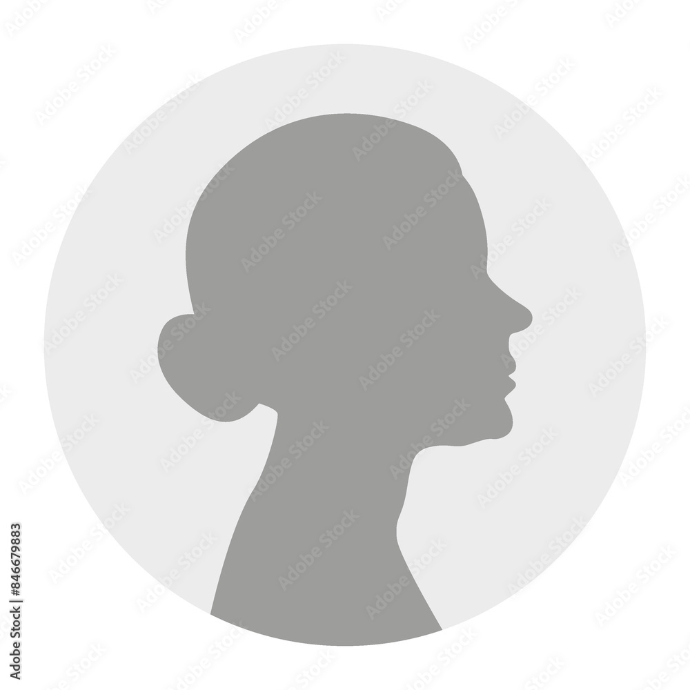 Flat illustration. Gray silhouette of a elderly woman on a white background. Suitable for social media profiles, icons, screensavers and as a template... Flat illustration. Gray silhouette of a elderly woman on a white background. Suitable for social media profiles, icons, screensavers and as a template...