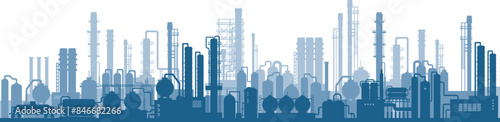 Oil gas industry background. Horizontal seamless pattern. 