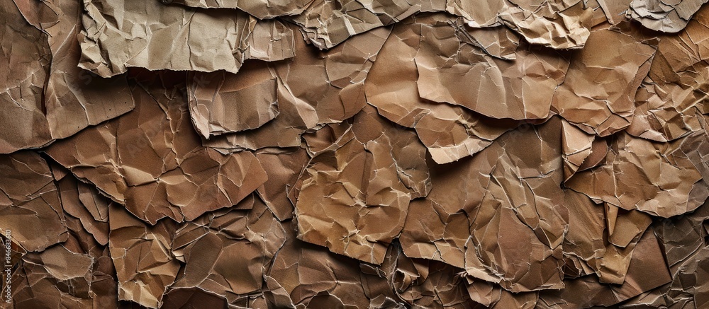 The paper industry process highlights the brown carton texture, revealing its rugged and fibrous nature The paper industry process highlights the brown carton texture, revealing its rugged and fibrous nature