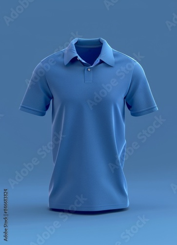 Wallpaper Mural Blue polo shirt mockup for graphic design Torontodigital.ca