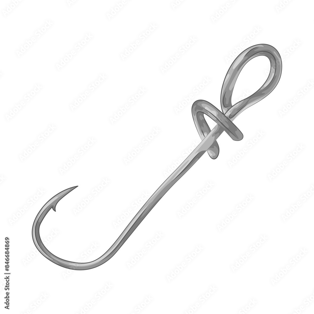 Illustration of fishing hook Illustration of fishing hook