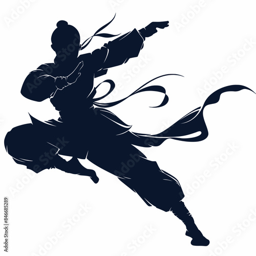 Person Doing Kungfu in A Pose