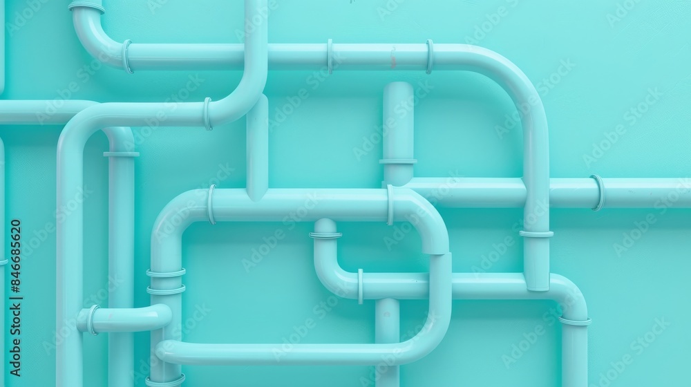Sales pipeline overview on light blue background Sales pipeline overview on light blue background