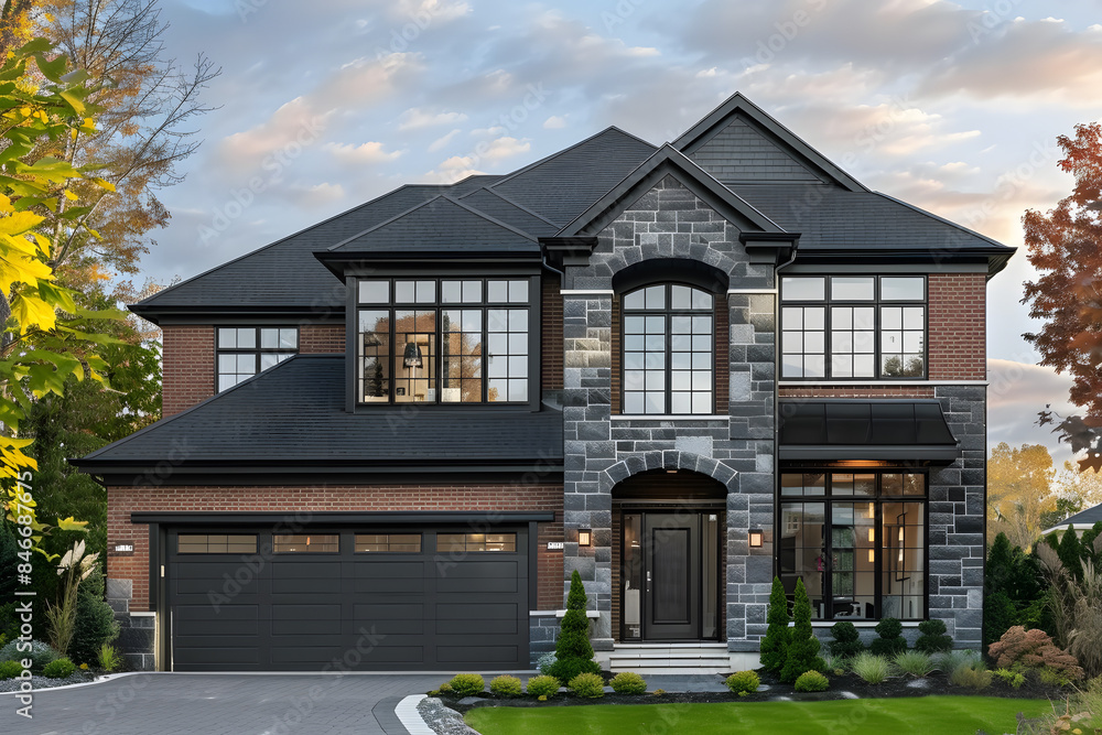 Exquisite Luxury Home Exterior with Double Garage Exquisite Luxury Home Exterior with Double Garage