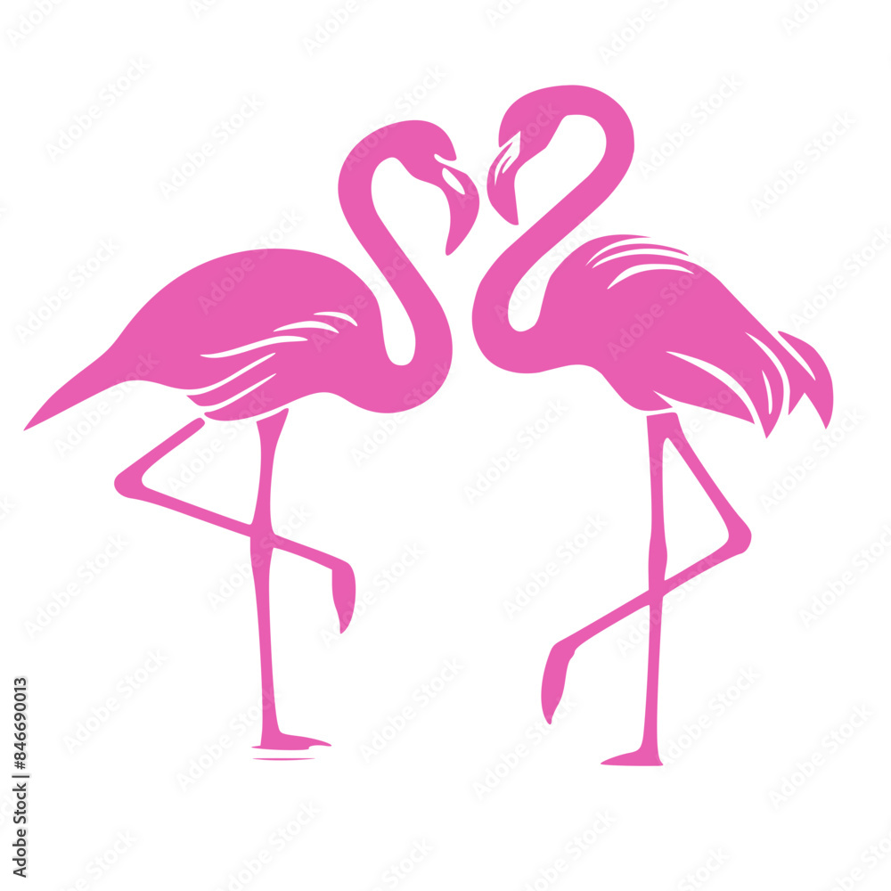Obraz premium illustration of a pink flamingo