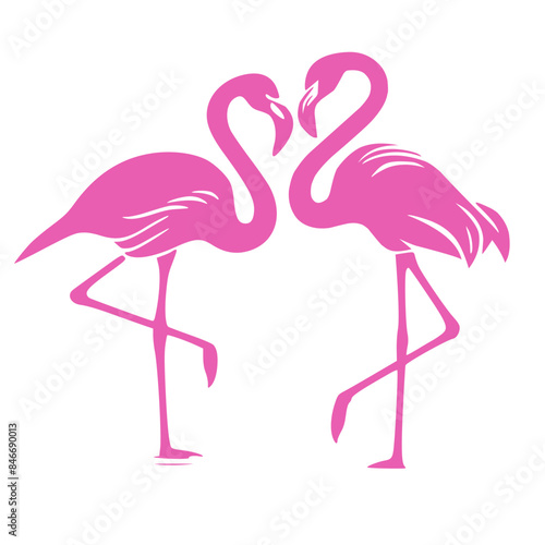 illustration of a pink flamingo