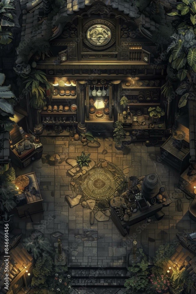 DnD Battlemap An Exotic Pet Shop in a Market DnD Battlemap An Exotic Pet Shop in a Market