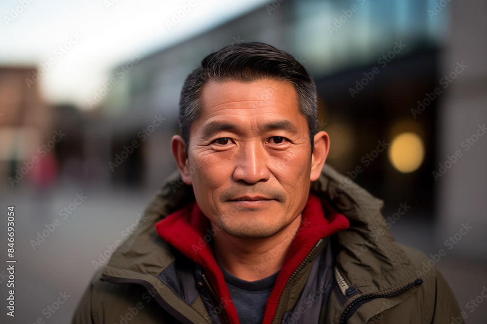 Portrait of a Smiling Middle-Aged Man on a Busy Urban Street Highlighting Confidence and Urban Lifestyle Talking Head Vox Pop Portrait of a Smiling Middle-Aged Man on a Busy Urban Street Highlighting Confidence and Urban Lifestyle Talking Head Vox Pop