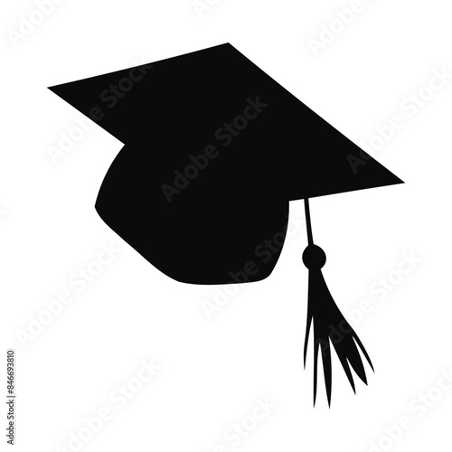 A black graduation cap with tassel