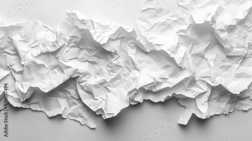 A white paper with a lot of wrinkles and creases