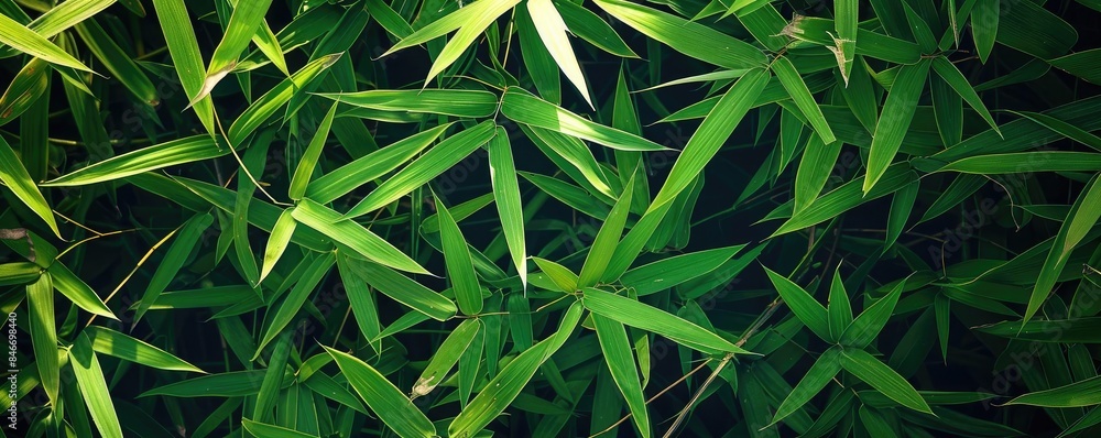 Close-up of vibrant green bamboo leaves in sunlight, showcasing the natural beauty and intricate details of the foliage. Close-up of vibrant green bamboo leaves in sunlight, showcasing the natural beauty and intricate details of the foliage.