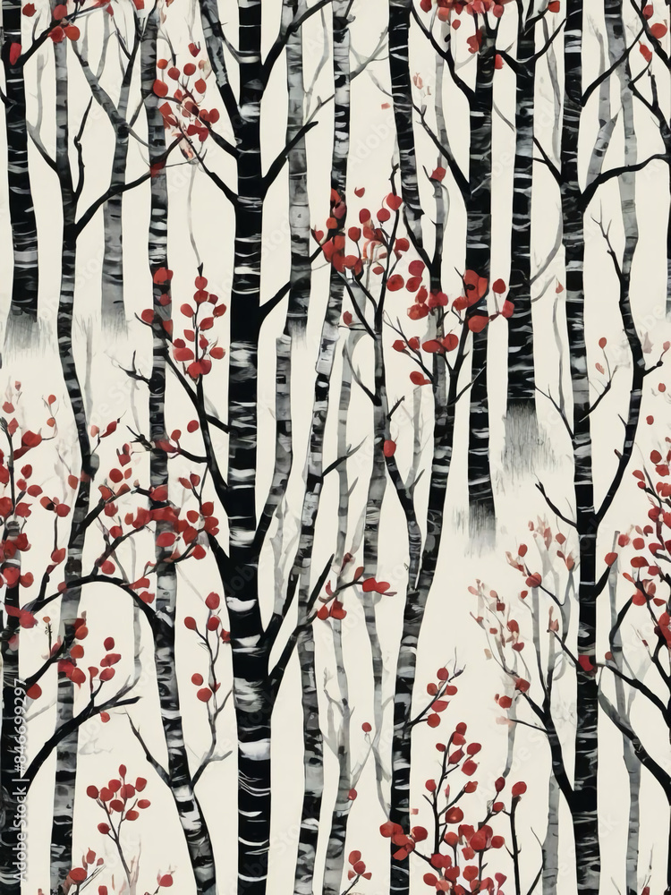 pattern with branches pattern with branches