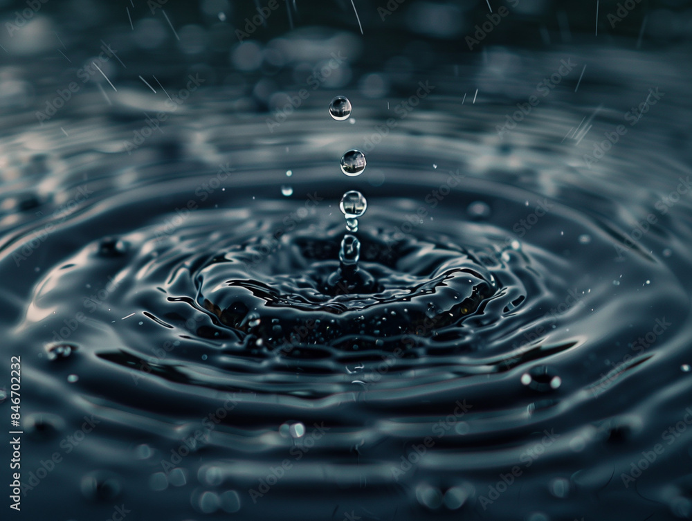 Water Droplet Splash on Dark Surface Water Droplet Splash on Dark Surface
