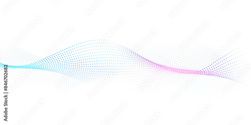 Flowing particles form waves, a gradient light pattern. modern technology background Vector illustration Flowing particles form waves, a gradient light pattern. modern technology background Vector illustration