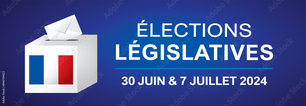 ELECTIONS LEGISLATIVES 2024 FRANCE - URNE 2 - Illustration vectorielle