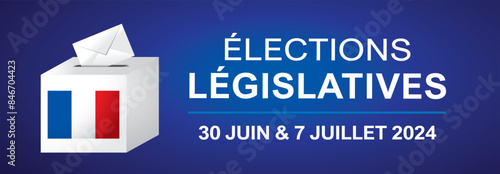 Obraz na płótnie ELECTIONS LEGISLATIVES 2024 FRANCE - URNE 2 - Illustration vectorielle w salonie