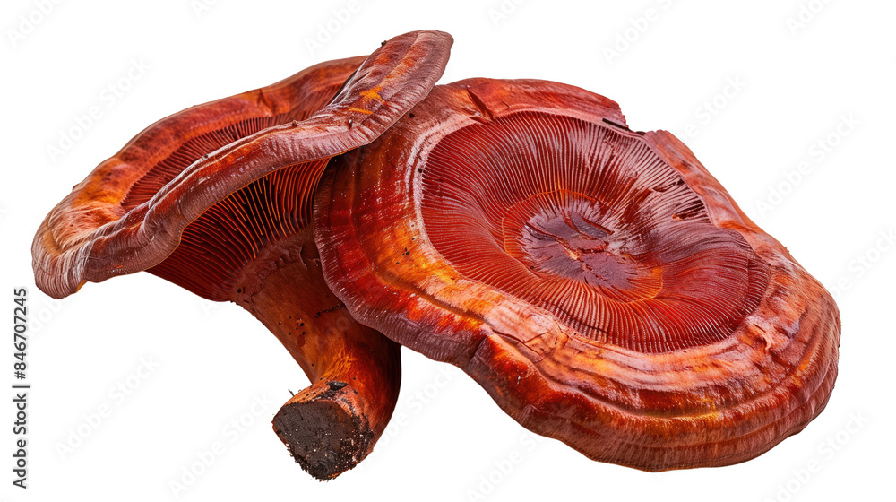 Obraz premium Reishi mushroom on transparent background