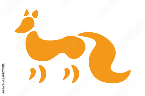 Vector drawing of a fox