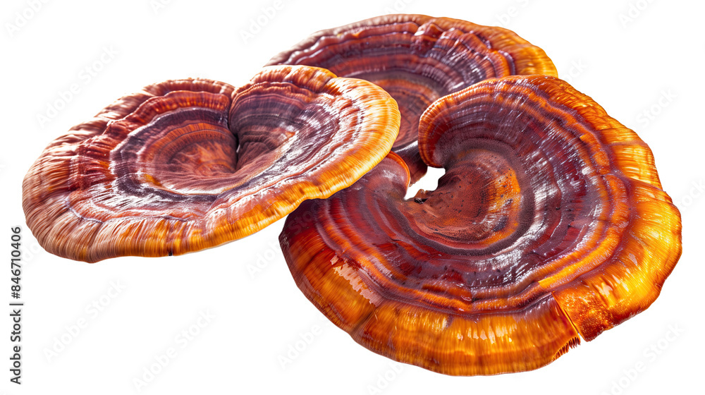 Reishi mushroom on transparent background Reishi mushroom on transparent background