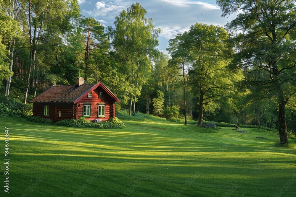 A small villa in the forest A small villa in the forest