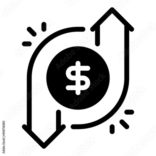 wage cash flow icon