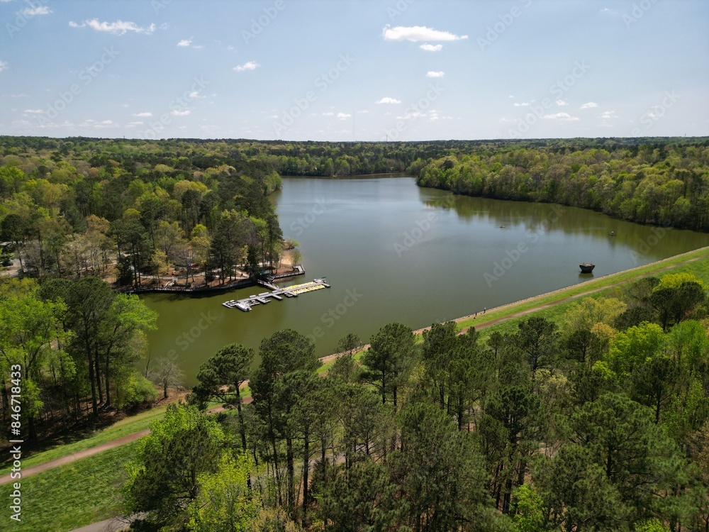 Fototapeta premium lake with surrounding trees