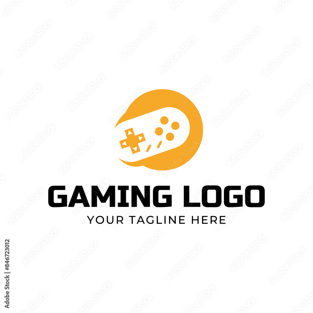Game console and video games stick logo design template logo. Game console and video games stick logo design template logo.