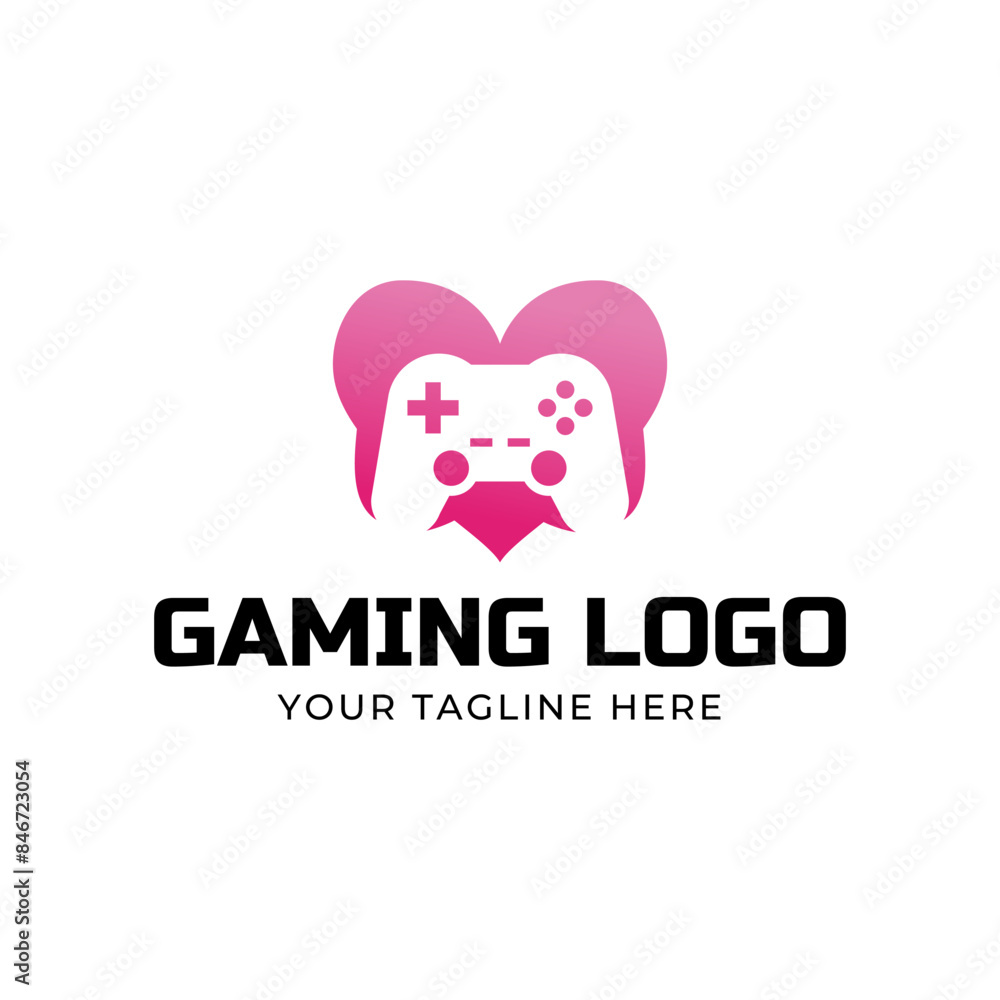 Game console and video games stick logo design template logo. Game console and video games stick logo design template logo.