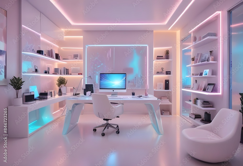 minimalist interior design style futuristic home office sleek furniture state of the art technology minimalist interior design style futuristic home office sleek furniture state of the art technology