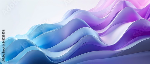 Wallpaper Mural Abstract shapes harmonize in symmetrical beauty, painted with soothing gradients of purple and blue Torontodigital.ca
