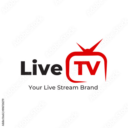 Creative media television vector logo design template
