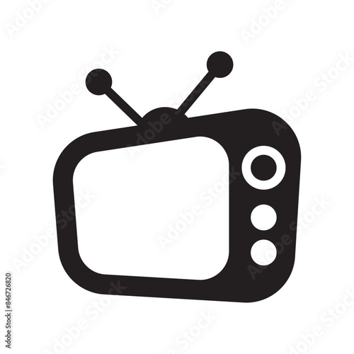 Tv Icon in flat style isolated on white background. Television symbol for your web site design, logo, app, UI. Vector illustration, EPS10.
