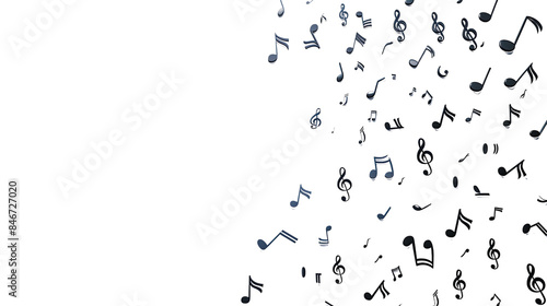 Obraz na płótnie Musical notes on a transparent background w salonie
