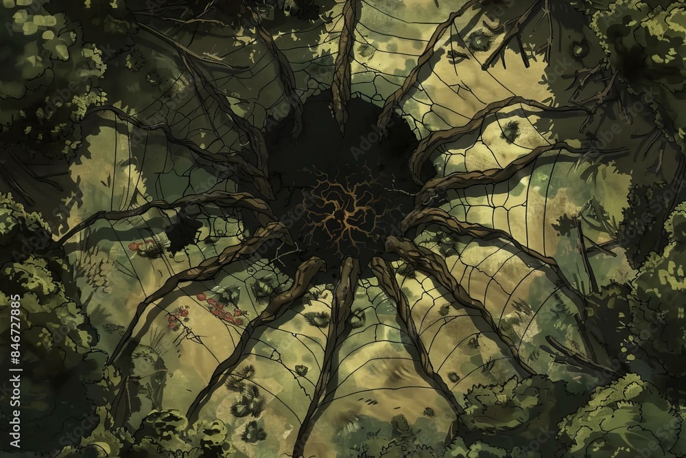 DnD Battlemap Giant Spider Nest Battlemap - The subject's name. A ...