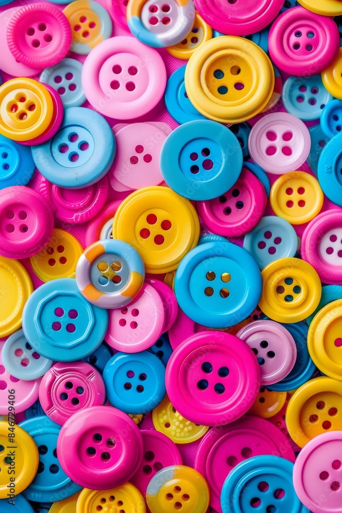 Diverse array of buttons composing an intricate and captivating background design Diverse array of buttons composing an intricate and captivating background design