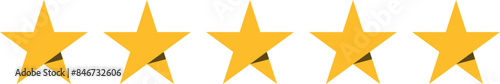 Five stars testimonial product rating flat black edgy icon for apps, UI, template and websites. Product Quality, Feedback, Customer review. review service, satisfaction. 5 score. Vector design.
