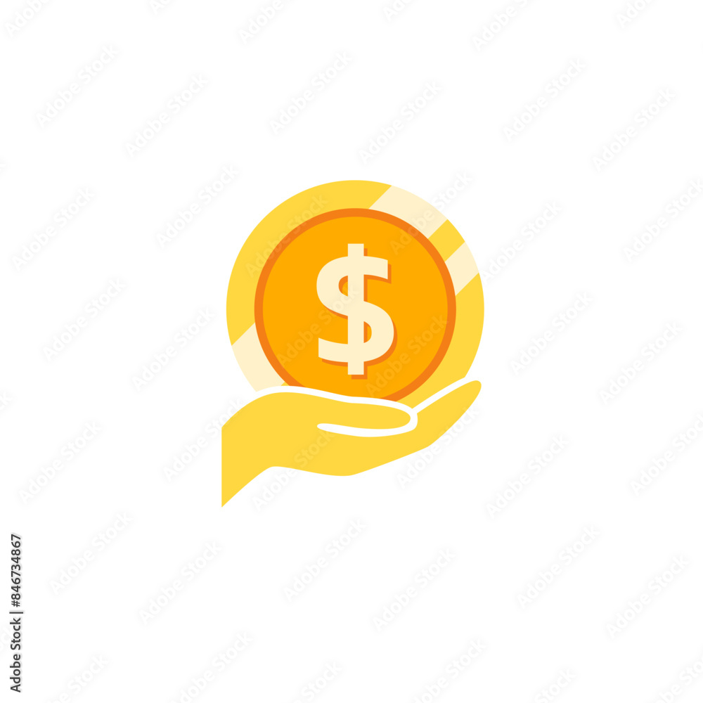 Money bag flat vector icon or logo with dollar logo, for business icon, and payment Money bag flat vector icon or logo with dollar logo, for business icon, and payment