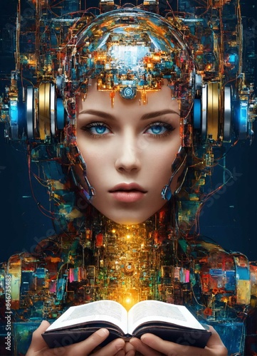 Ai Illustration, future is now,  vision of the future, technology