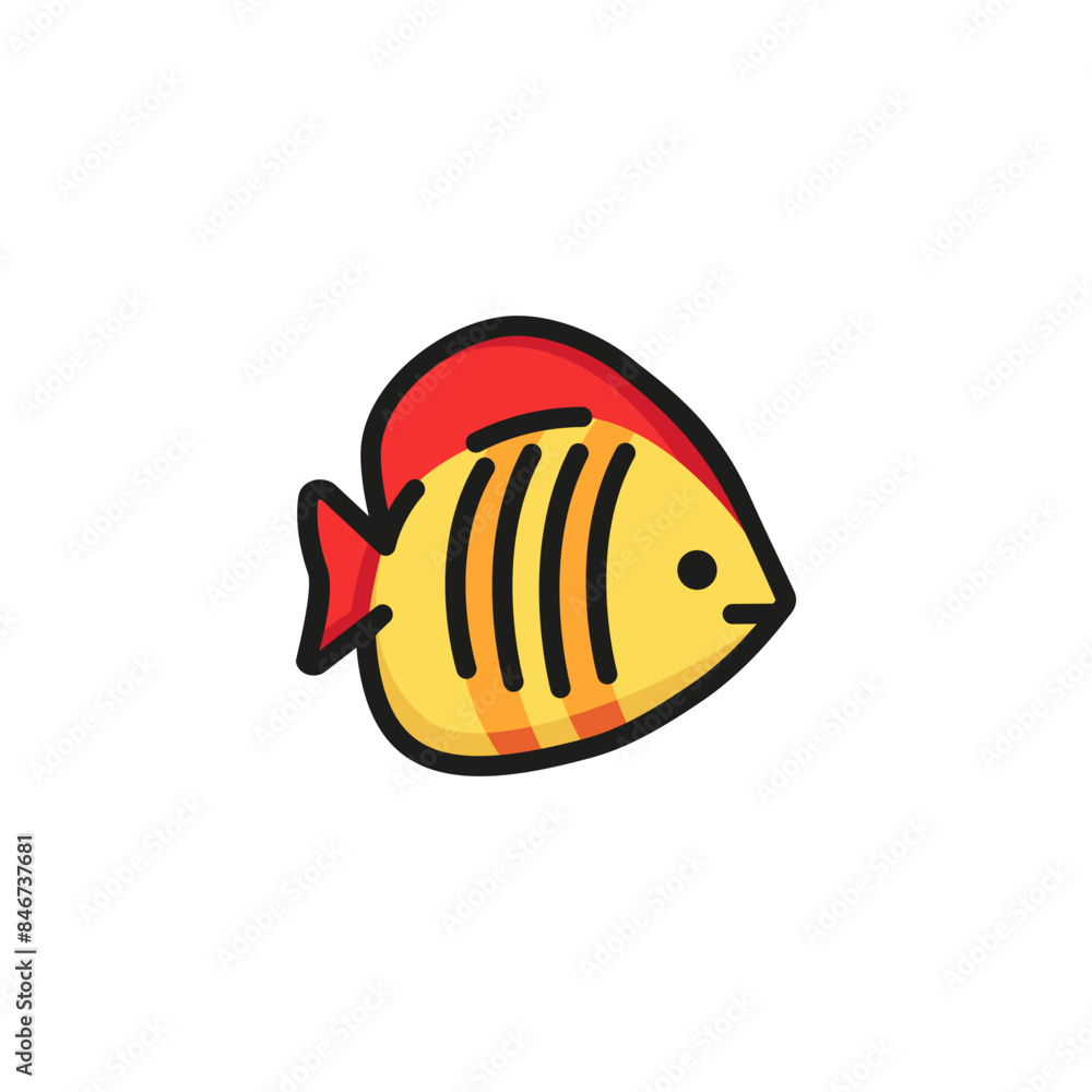 Butterfly fish line icon. Animal, reef, aquarium. Oceanarium concept. Vector illustration can be used for topics like snorkeling, vacation, sea Butterfly fish line icon. Animal, reef, aquarium. Oceanarium concept. Vector illustration can be used for topics like snorkeling, vacation, sea