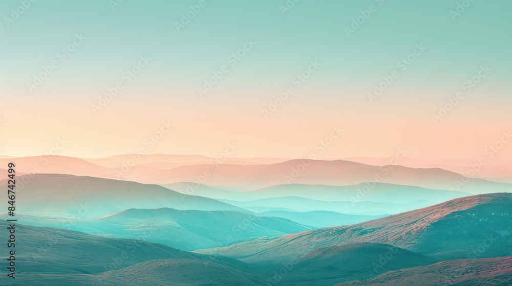 Fototapeta premium A beautiful mountain range with a blue sky in the background