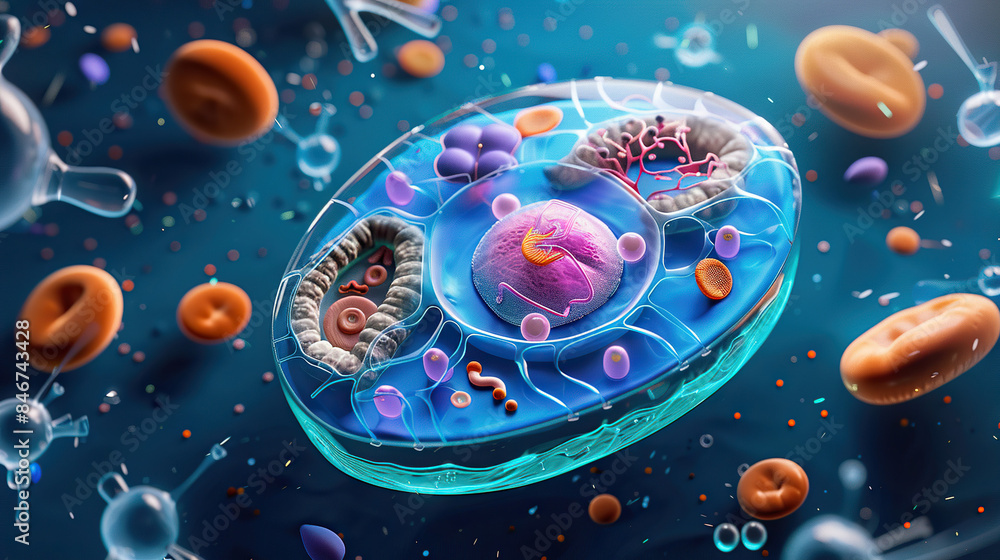 Eukaryotic Cell With Organelles Labeled Eukaryotic Cell With Organelles Labeled
