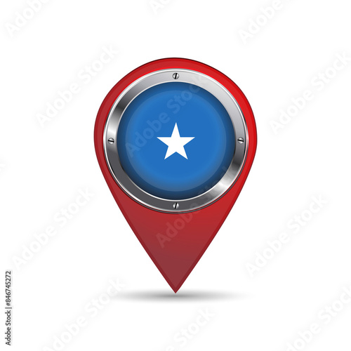 3D pin icon with somalia flag inside vector image design Free Download 3D pin icon with somalia flag inside vector image design - GFXLoad