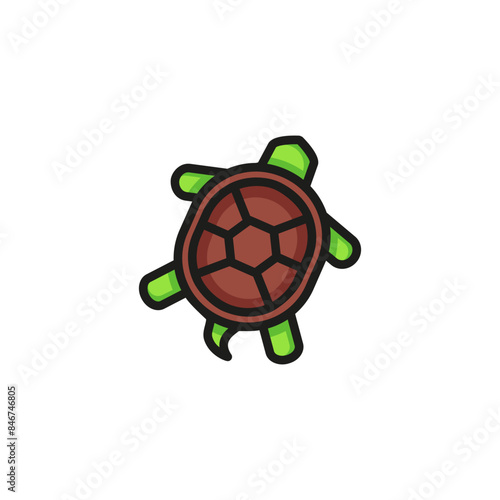 Sea turtle line icon. Animal, reptile, sea. Zoo concept. Vector illustration can be used for topics like nature, wildlife, oceanarium
