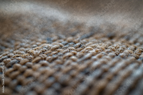 close-up of the texture of a woven fabric photo